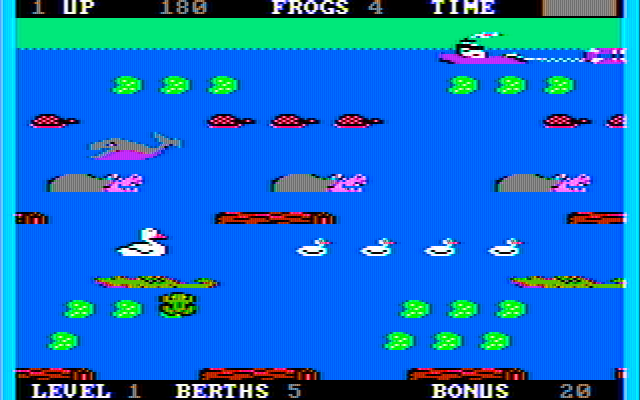 Frogger II: ThreeeDeep! IBM PC/Compatibles Screenshot: Made it to the surface!