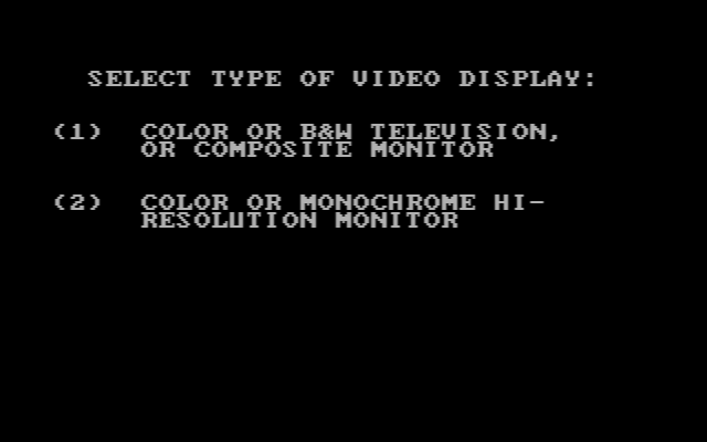 Frogger II: ThreeeDeep! IBM PC/Compatibles Screenshot: What type of display do you have?