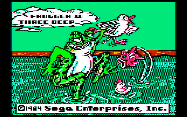 Frogger II: ThreeeDeep! IBM PC/Compatibles Screenshot: Title screen.
