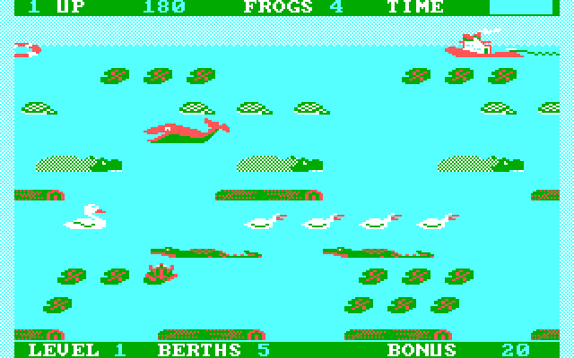 Frogger II: ThreeeDeep! IBM PC/Compatibles Screenshot: Made it to the surface...