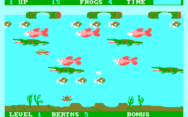 Frogger II: ThreeeDeep! IBM PC/Compatibles Screenshot: Game start.