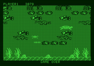 Frogger II: ThreeeDeep! for Apple II - Game over.