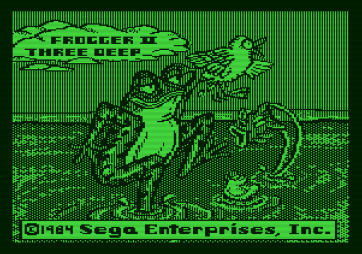 Frogger II: ThreeeDeep! for Apple II - Title screen.