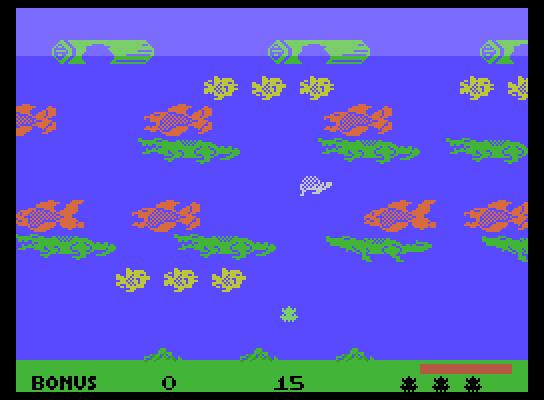 Frogger II: ThreeeDeep! ColecoVision Screenshot: Game start.