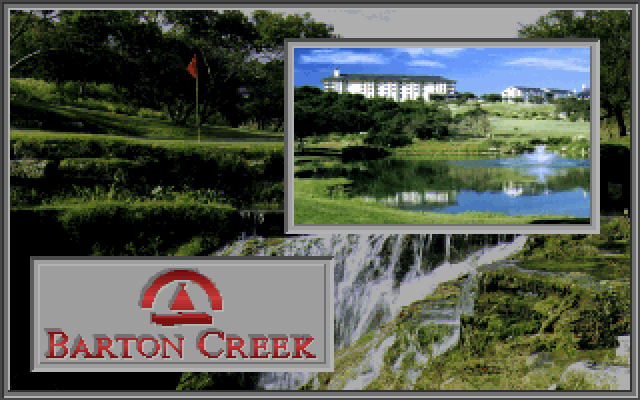 Links: Championship Course - Barton Creek IBM PC/Compatibles Screenshot: Barton Creek tour slide.