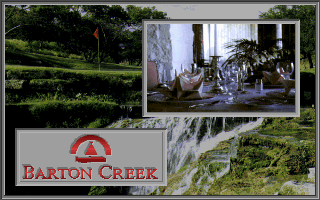 Links: Championship Course - Barton Creek IBM PC/Compatibles Screenshot: Barton Creek tour slide.