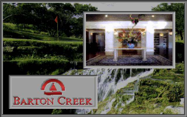 Links: Championship Course - Barton Creek IBM PC/Compatibles Screenshot: Barton Creek tour slide.