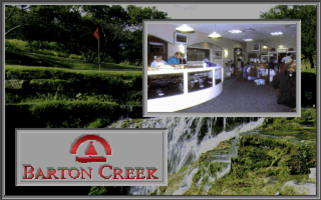Links: Championship Course - Barton Creek IBM PC/Compatibles Screenshot: Barton Creek tour slide.