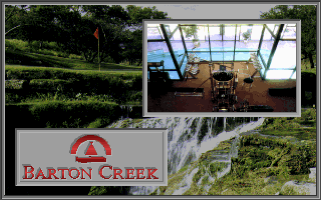 Links: Championship Course - Barton Creek IBM PC/Compatibles Screenshot: Barton Creek tour slide.