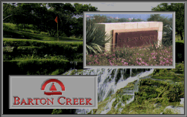 Links: Championship Course - Barton Creek IBM PC/Compatibles Screenshot: Barton Creek tour slide.