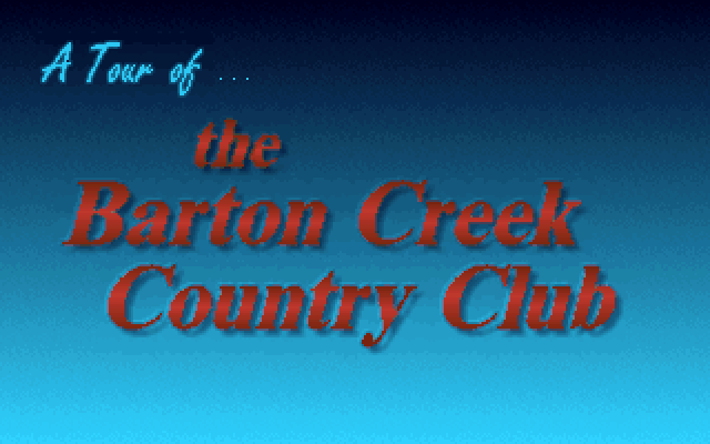 Links: Championship Course - Barton Creek IBM PC/Compatibles Screenshot: Title screen 1.