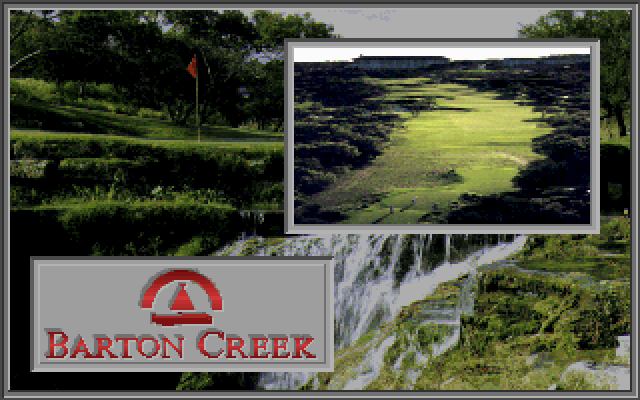 Links: Championship Course - Barton Creek IBM PC/Compatibles Screenshot: Barton Creek tour slide.