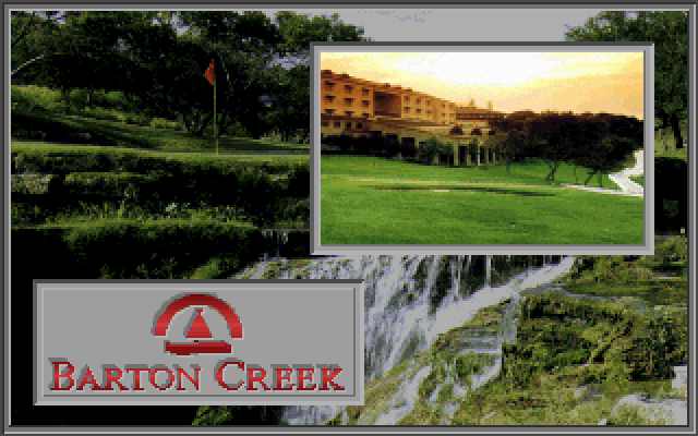 Links: Championship Course - Barton Creek IBM PC/Compatibles Screenshot: Barton Creek tour slide.