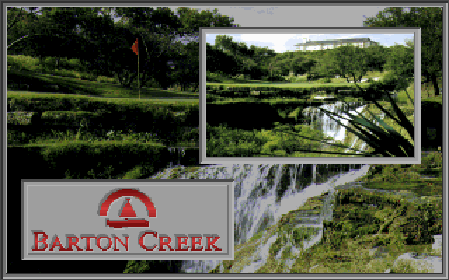 Links: Championship Course - Barton Creek IBM PC/Compatibles Screenshot: Barton Creek tour slide.