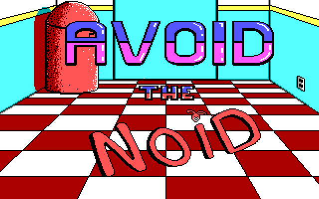 Avoid the Noid IBM PC/Compatibles Screenshot: Title screen.