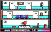 Avoid the Noid for IBM PC/Compatibles - On this floor the Noids fire rockets at you.