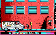 Avoid the Noid for IBM PC/Compatibles - Outside the building; ready to deliver pizza?