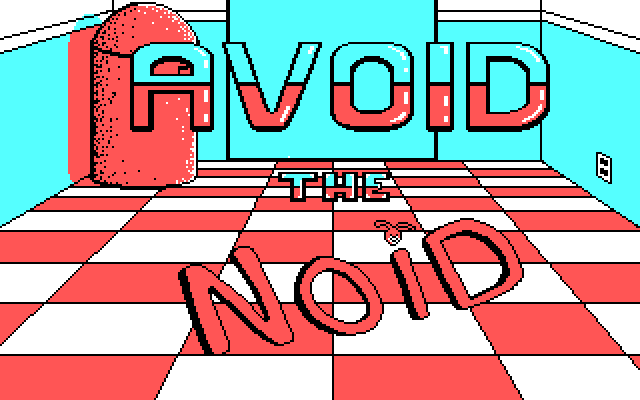 Avoid the Noid IBM PC/Compatibles Screenshot: Title screen.