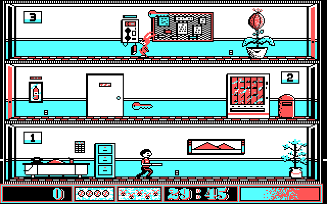 Avoid the Noid IBM PC/Compatibles Screenshot: Delivering pizza; be careful, here comes the Noid!