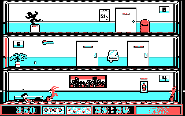 Avoid the Noid IBM PC/Compatibles Screenshot: The Noid smashes my pizza.