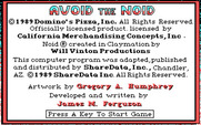 Avoid the Noid for IBM PC/Compatibles - Credits.