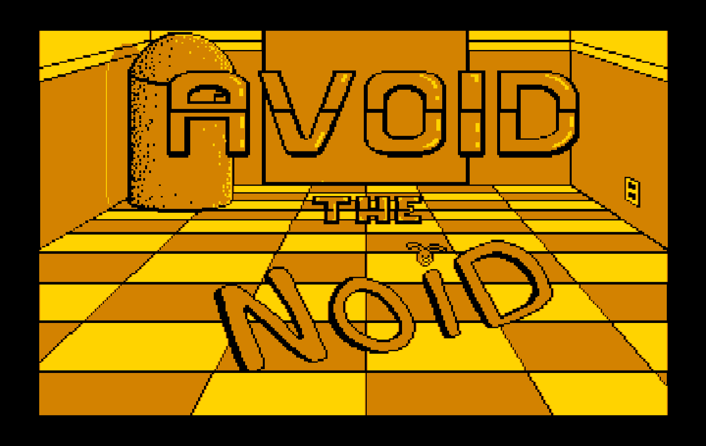 Avoid the Noid IBM PC/Compatibles Screenshot: Title screen.