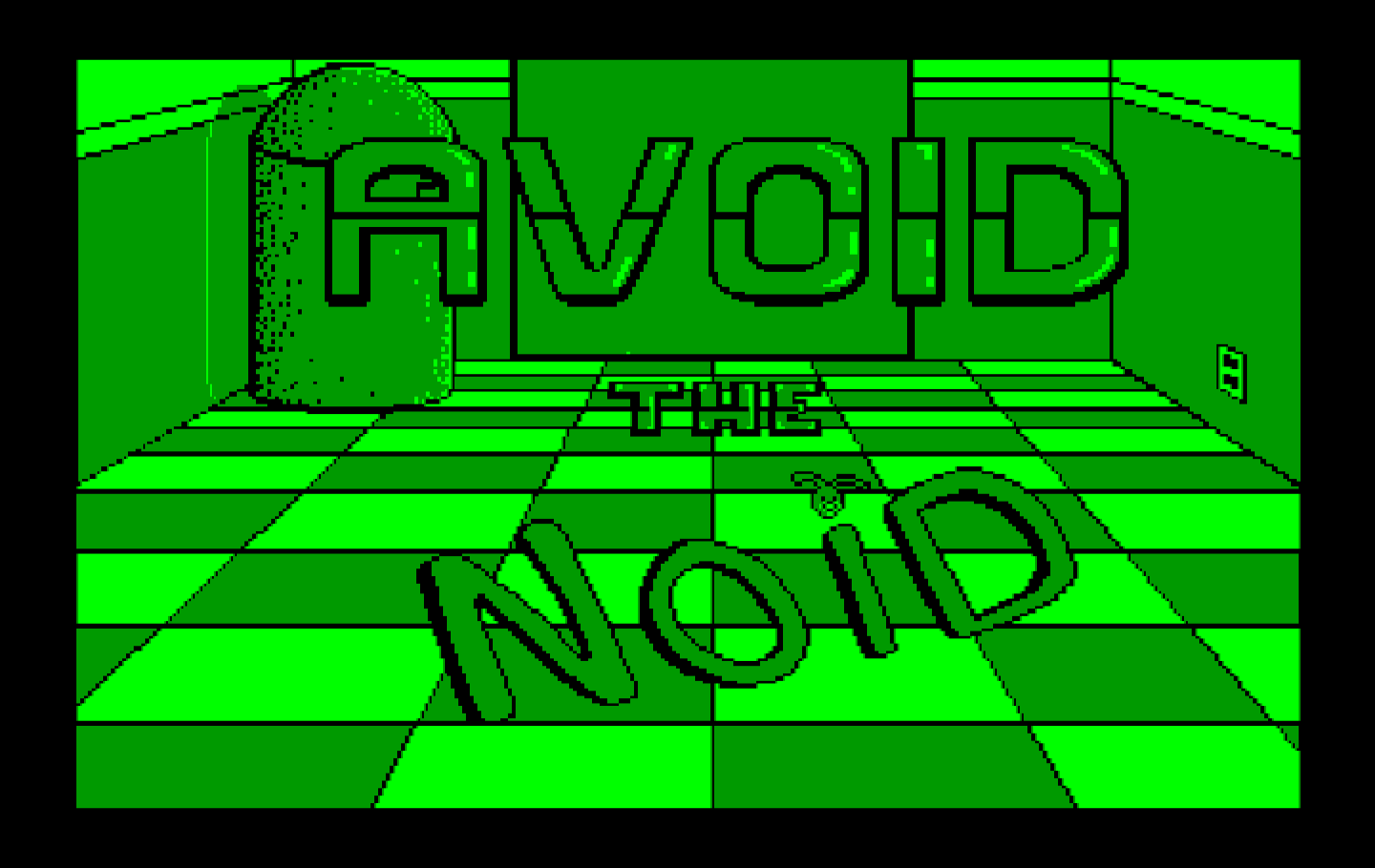 Avoid the Noid IBM PC/Compatibles Screenshot: Title screen.