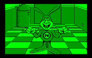 Avoid the Noid for IBM PC/Compatibles - The Noid laughs at you after smashing a pizza.