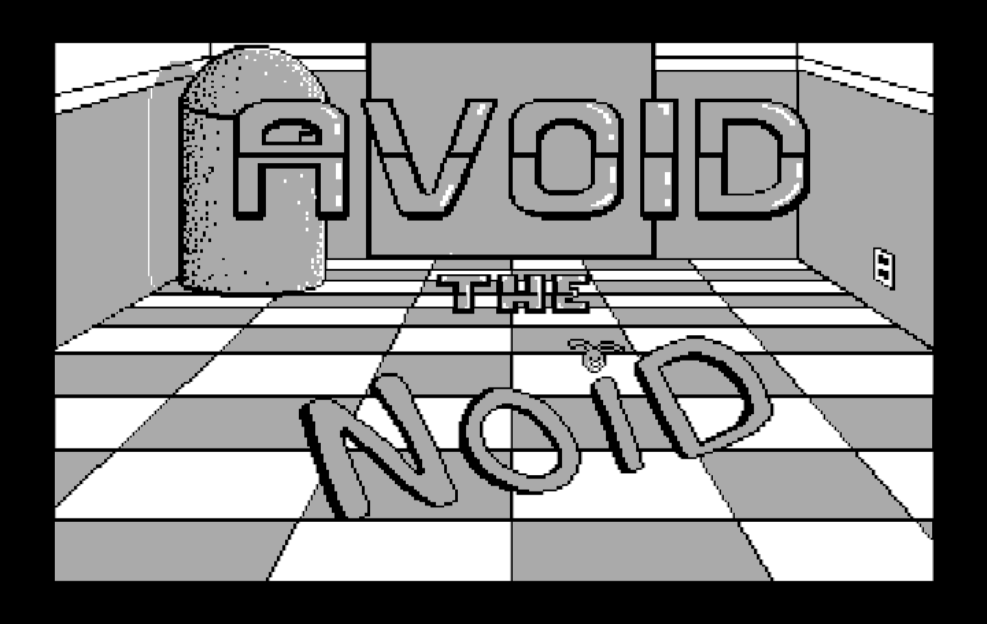 Avoid the Noid IBM PC/Compatibles Screenshot: Title screen.
