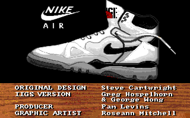 Fast Break Apple IIgs Screenshot: Credits screen.