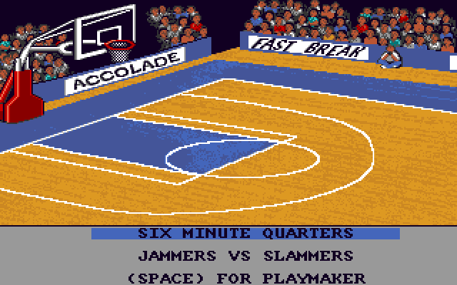 Fast Break Apple IIgs Screenshot: First, set a few game options.