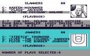 Fast Break for Apple IIgs - Setting up the teams.