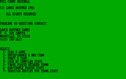 Full Count Baseball for IBM PC/Compatibles - Title screen and main menu.