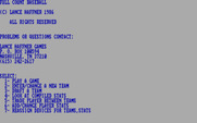 Full Count Baseball for IBM PC/Compatibles - The blue on white color scheme.