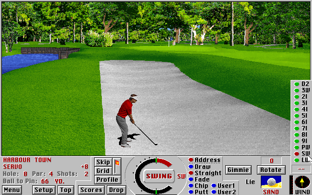 Links 386 Pro IBM PC/Compatibles Screenshot: Selecting a club...