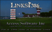 Links 386 Pro for IBM PC/Compatibles - The main menu.