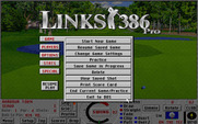 Links 386 Pro for IBM PC/Compatibles - Gameplay menu...