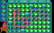 Pipe Dream for IBM PC/Compatibles - Fish block the path; they can't be moved or destroyed.