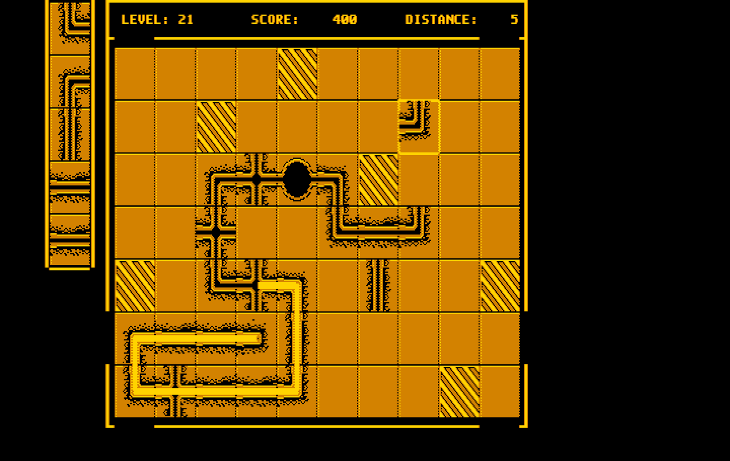 Pipe Dream IBM PC/Compatibles Screenshot: You'll need to build faster as the levels progress!