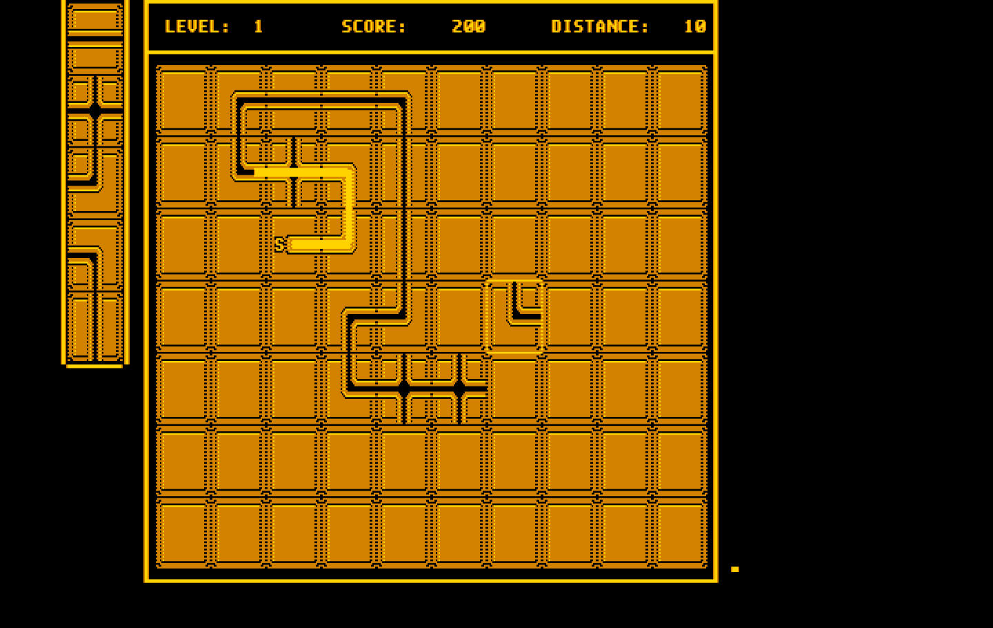 Pipe Dream IBM PC/Compatibles Screenshot: Game start.