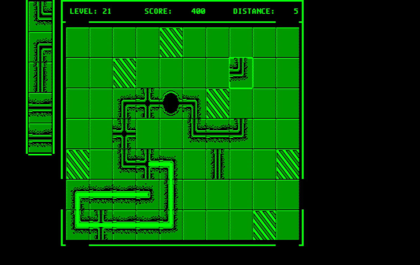 Pipe Dream IBM PC/Compatibles Screenshot: You'll need to build faster as the levels progress!