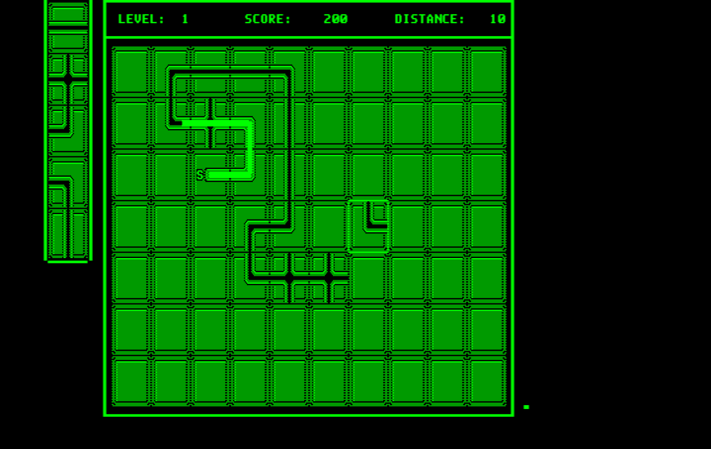 Pipe Dream IBM PC/Compatibles Screenshot: Game start.