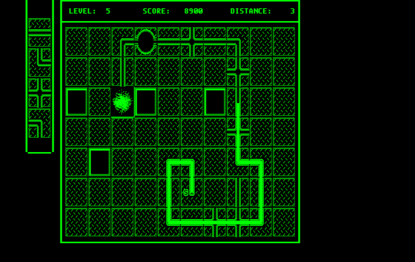 Pipe Dream IBM PC/Compatibles Screenshot: Pipe pieces explode if you place them on an occupied location...