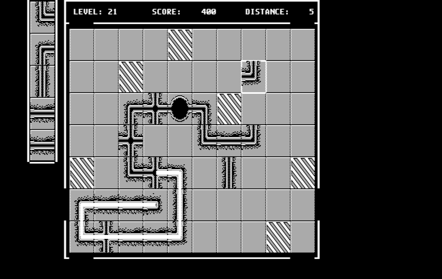 Pipe Dream IBM PC/Compatibles Screenshot: You'll need to build faster as the levels progress!