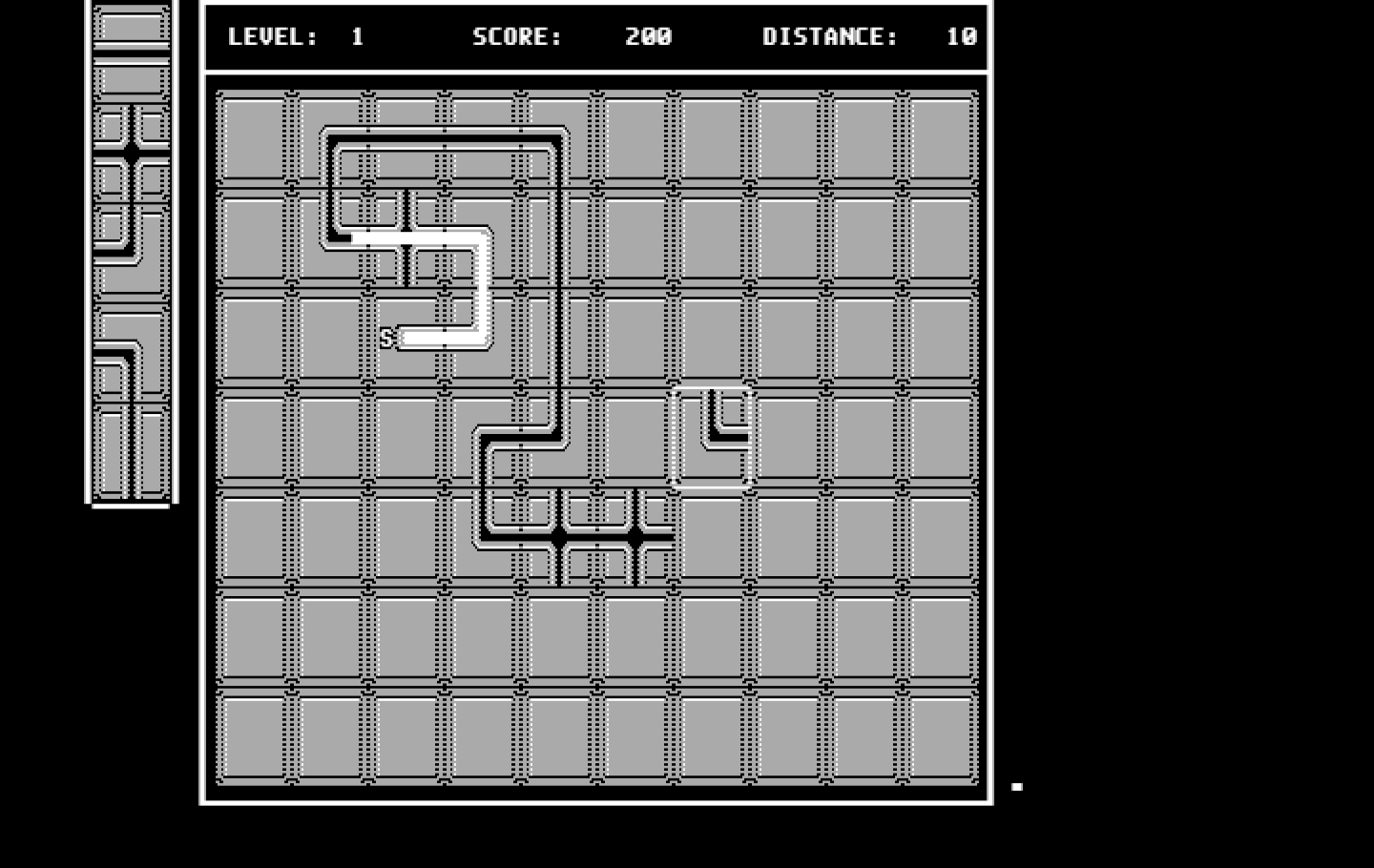 Pipe Dream IBM PC/Compatibles Screenshot: Game start.