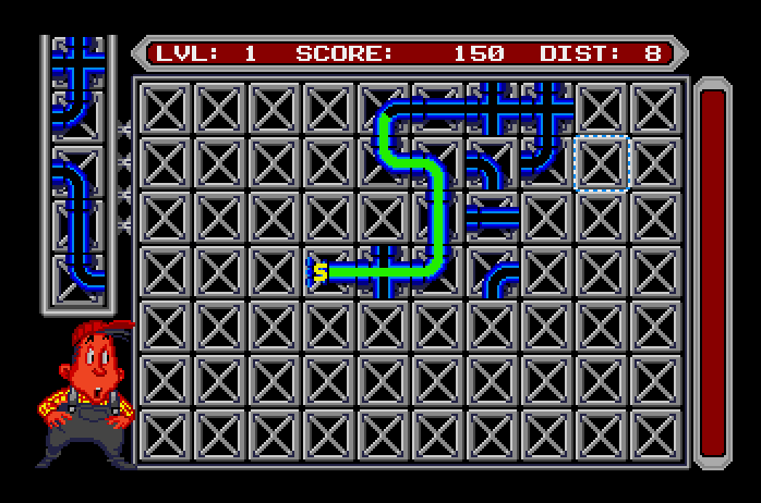Pipe Dream Apple IIgs Screenshot: Game start.