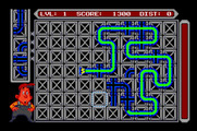 Pipe Dream for Apple IIgs - The remaining distance is now 0; so this level is completed!