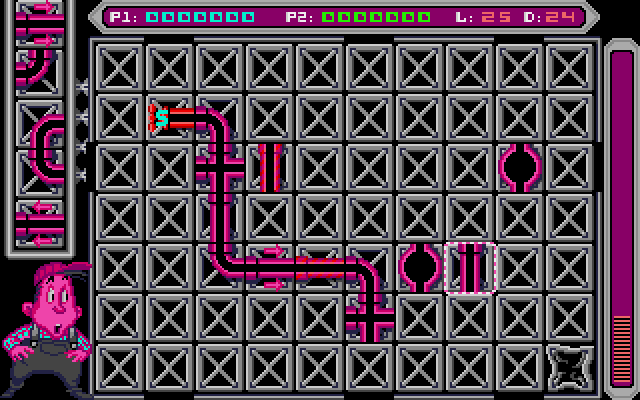 Pipe Dream Amiga Screenshot: On to the next level...