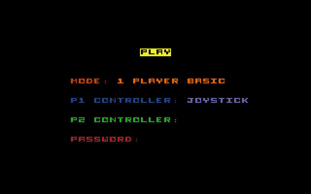 Pipe Dream Amiga Screenshot: The main game menu.