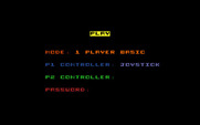 Pipe Dream for Amiga - The main game menu.